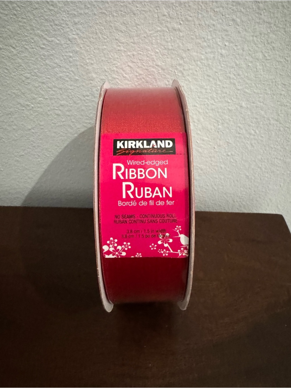 Kirkland Signature Wired-Edge Ribbon - Red 50 yds NWT